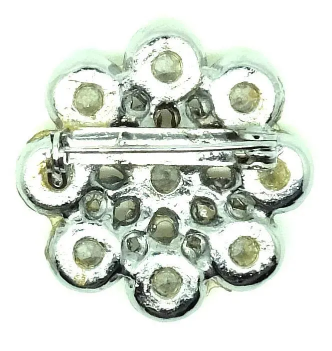 Vintage 1950s Aurora Borealis Flower Brooch