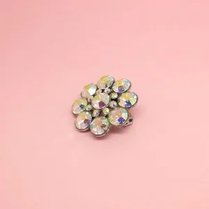 Vintage 1950s Aurora Borealis Flower Brooch