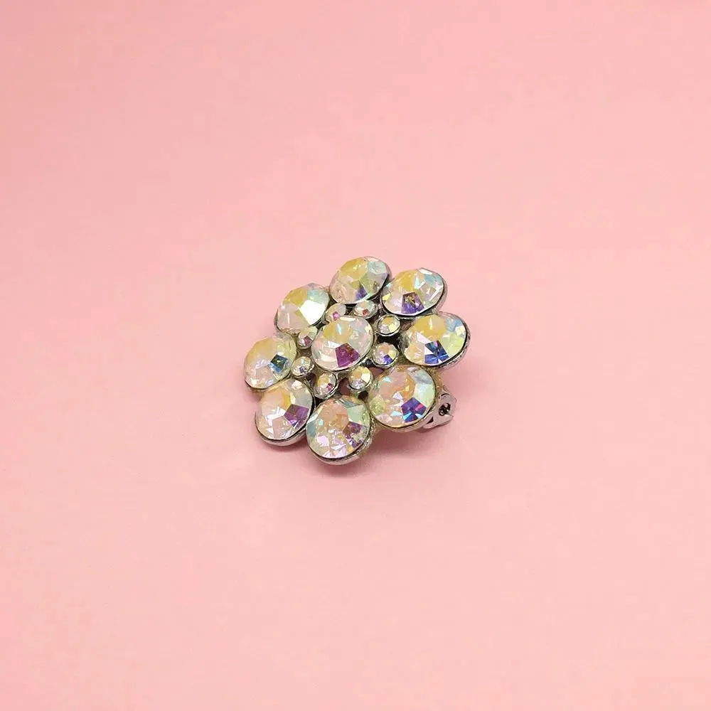 Vintage 1950s Aurora Borealis Flower Brooch