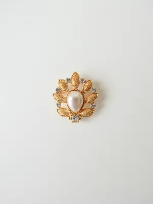 Vintage Gold Flower Brooch