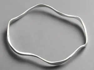 wavey bangle - sterling silver