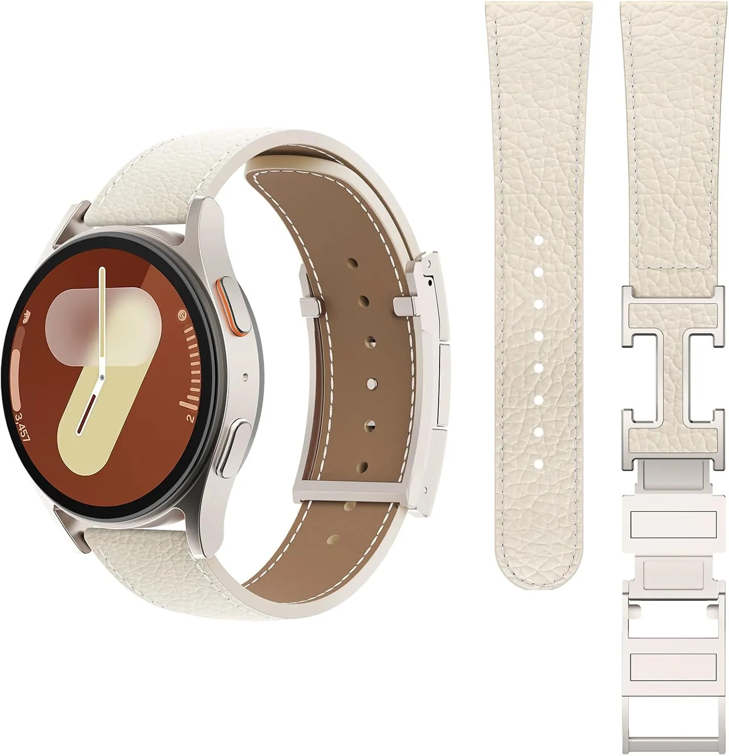 XINGYAS Leather Magnetic Watch Band Compatible for Samsung Galaxy Watch 7 Band 40mm 44mm 42mm 46mm 43mm 47mm 45mm, Replacement Strap for Women 20mm Watch 7/6/5/4/FE/6 Classic/4 Classic/5 Pro/Active 2